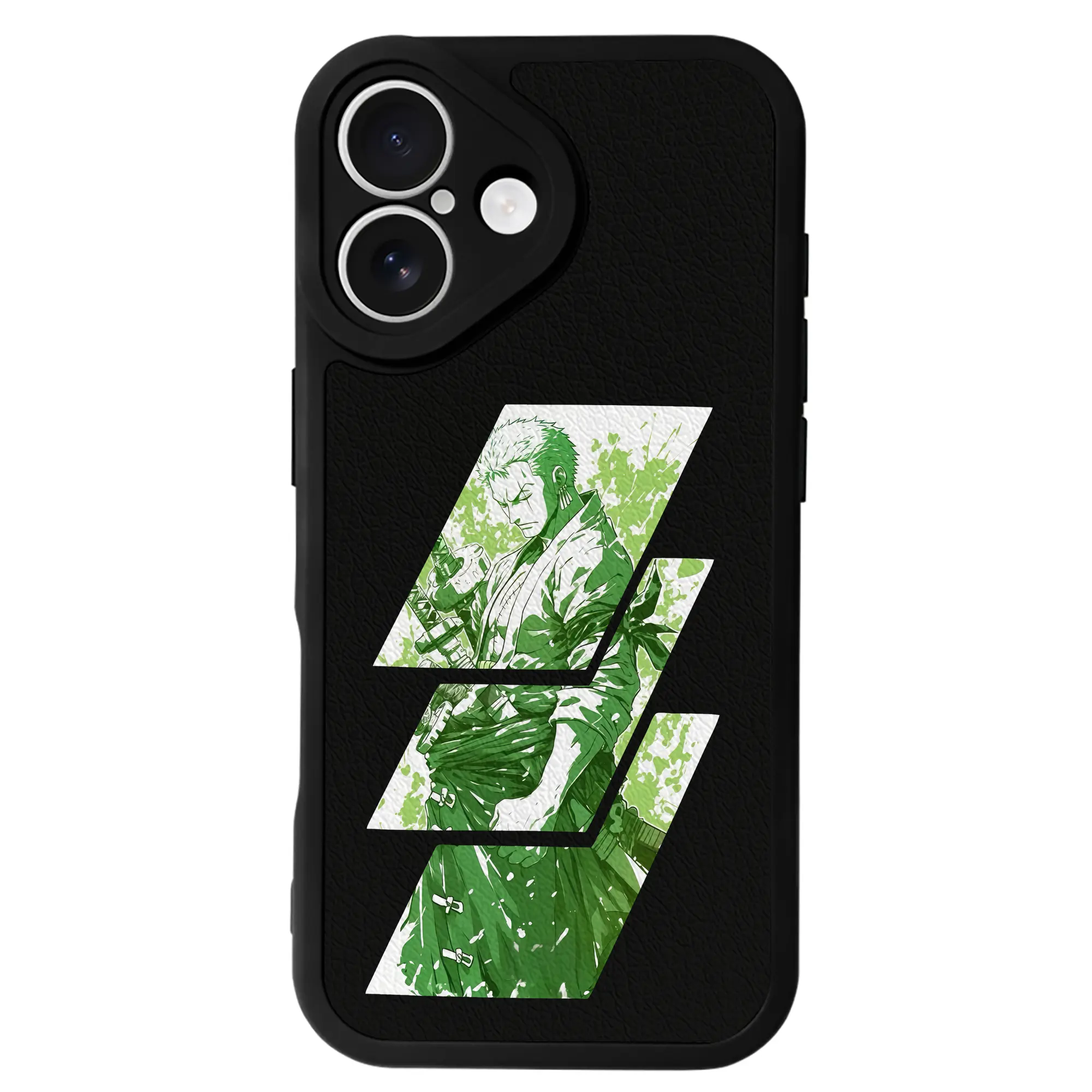 ワンピース グッズ ロロノア・ゾロ - IPhone 16シリーズ対応 ・ シリコンスマホケース ・ レザー調 ・ 高精度フィット ・ 耐衝撃 ・ ワイヤレス充電対応 ・ 精密カット